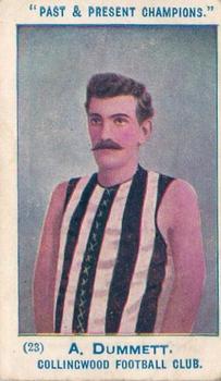 1905 Wills's Past & Present Champions #23 Alfred Dummett Front